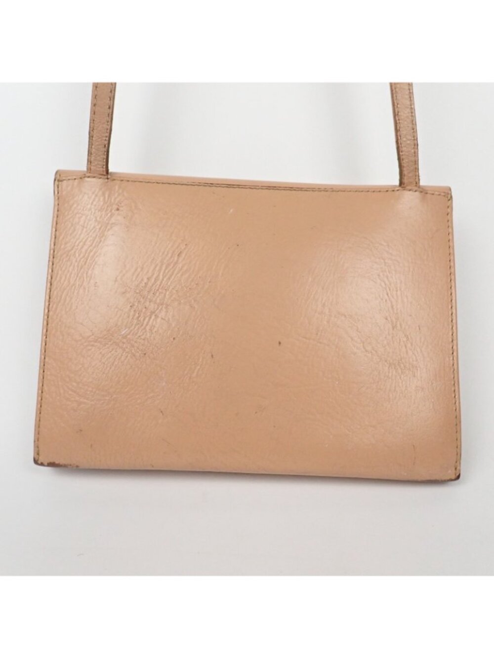 Lucky Brand Leather Fold-Over Crossbody Purse – Tan Cream – Vintage Bag - Picture 2 of 6